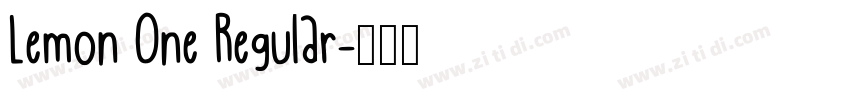 Lemon One Regular字体转换